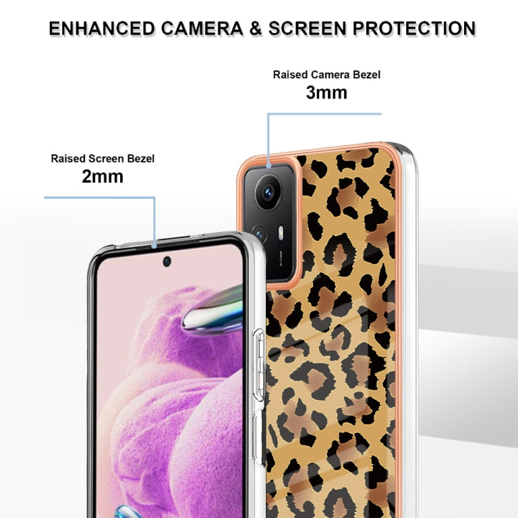 Xiaomi Redmi Note 12S 4G Electroplating Marble Dual-side IMD Phone Case(Leopard Print) - Xiaomi Cases by buy2fix | Online Shopping UK | buy2fix