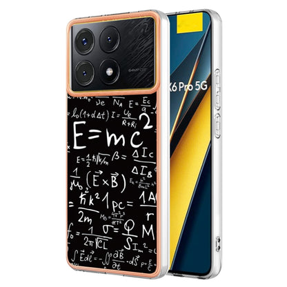 For Xiaomi Poco X6 Pro / Redmi K70E Electroplating Marble Dual-side IMD Phone Case(Equation) - K70E Cases by buy2fix | Online Shopping UK | buy2fix