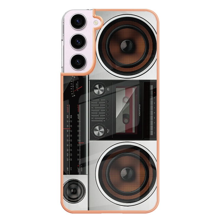 For Samsung Galaxy S23 5G Electroplating Marble Dual-side IMD Phone Case(Retro Radio) - Galaxy S23 5G Cases by buy2fix | Online Shopping UK | buy2fix