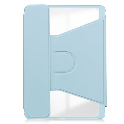 For Samsung Galaxy Tab S9+ 360 Rotation Transparent Smart Leather Case(Sky Blue) - Galaxy Tab S9+ Cases by buy2fix | Online Shopping UK | buy2fix