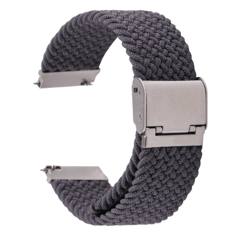 For Samsung Galaxy Watch 6 / 6 Classic Nylon Braided Metal Buckle Watch Band(Gray) - Watch Bands by buy2fix | Online Shopping UK | buy2fix