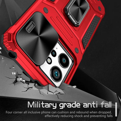 For Redmi Note 12 4G / 5G Global Camshield Robot TPU Hybrid PC Phone Case(Red) - Xiaomi Cases by buy2fix | Online Shopping UK | buy2fix