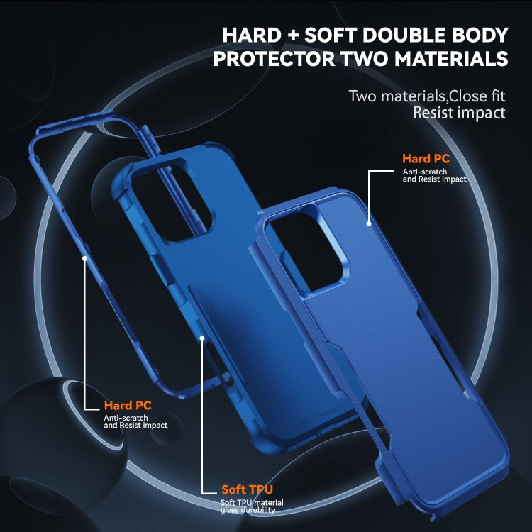 For iPhone 16 Pro Max Commuter Shockproof TPU + PC Phone Case(Royal Blue) - iPhone 16 Pro Max Cases by buy2fix | Online Shopping UK | buy2fix