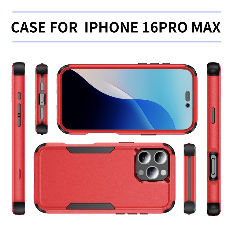 For iPhone 16 Pro Max Commuter Shockproof TPU + PC Phone Case(Red+Black) - iPhone 16 Pro Max Cases by buy2fix | Online Shopping UK | buy2fix