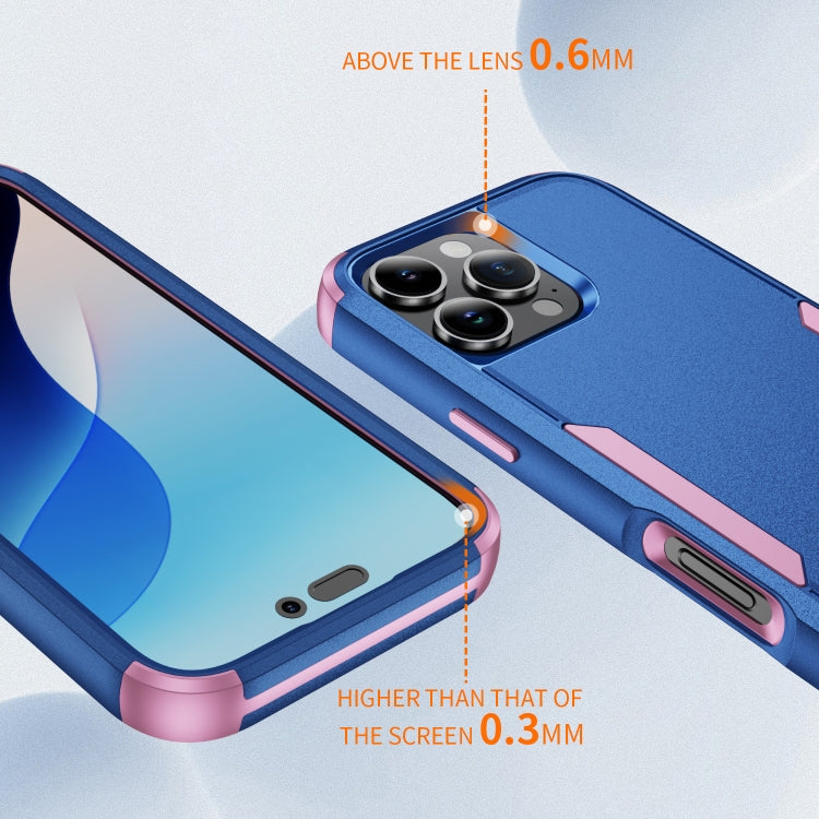 For iPhone 16 Pro Commuter Shockproof TPU + PC Phone Case(Royal Blue+Pink) - iPhone 16 Pro Cases by buy2fix | Online Shopping UK | buy2fix