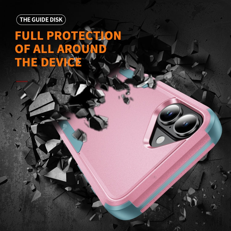 For iPhone 16 Commuter Shockproof TPU + PC Phone Case(Pink+Grey Green) - iPhone 16 Cases by buy2fix | Online Shopping UK | buy2fix