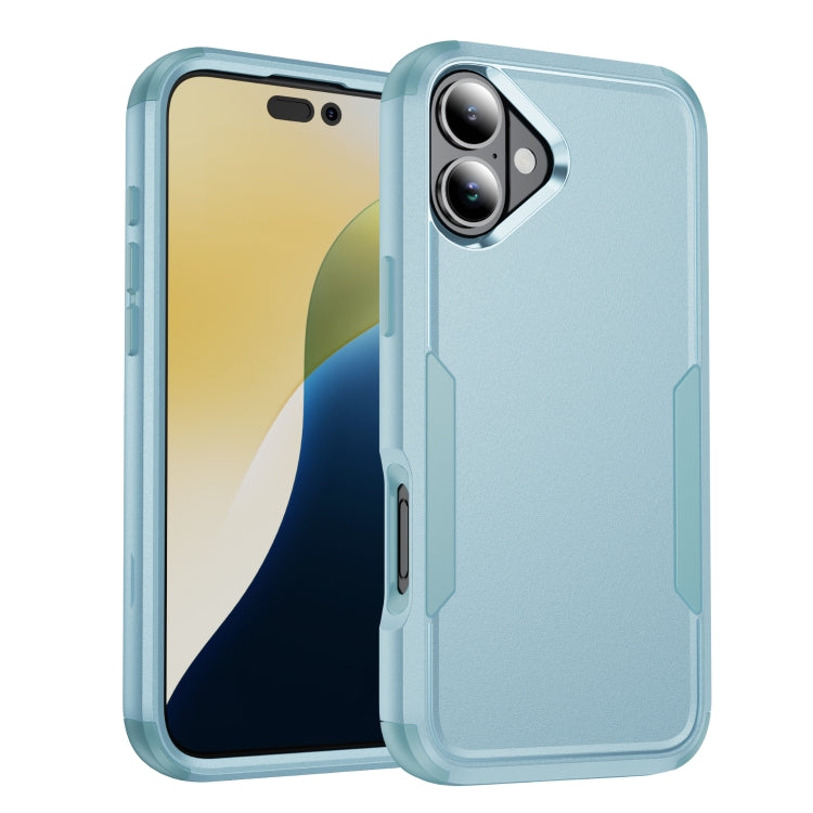 For iPhone 16 Commuter Shockproof TPU + PC Phone Case(Grey Green) - iPhone 16 Cases by buy2fix | Online Shopping UK | buy2fix