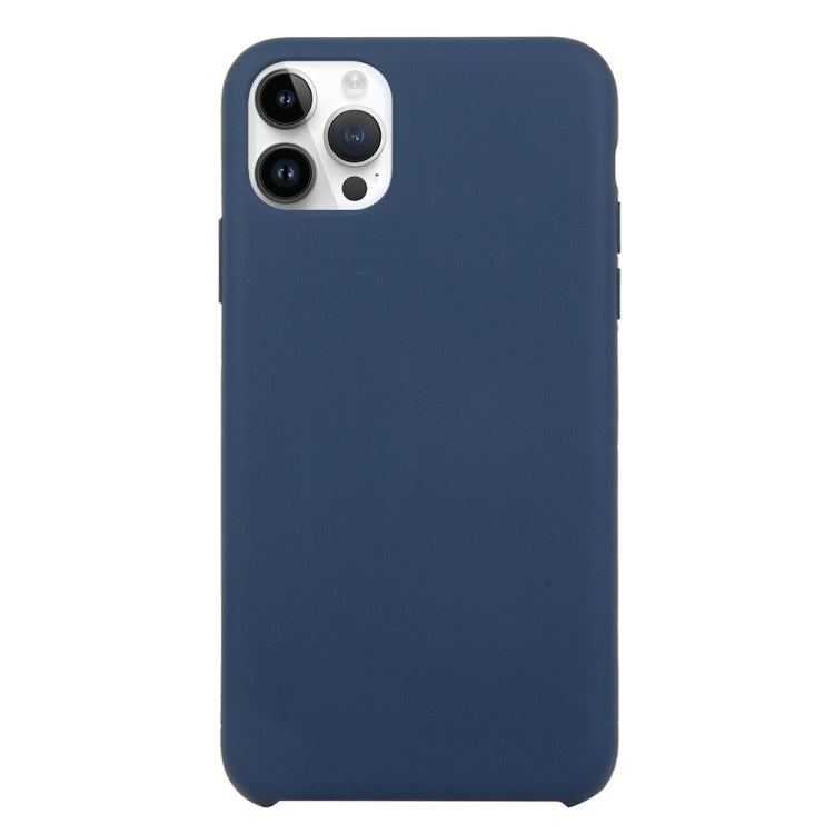 For iPhone 16 Pro Max Solid Silicone Phone Case(Dark Blue) - iPhone 16 Pro Max Cases by buy2fix | Online Shopping UK | buy2fix