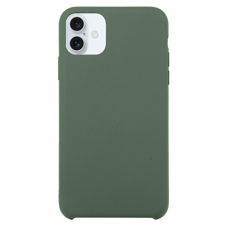 For iPhone 16 Plus Solid Silicone Phone Case(Dark Green) - iPhone 16 Plus Cases by buy2fix | Online Shopping UK | buy2fix