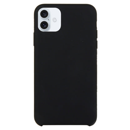 For iPhone 16 Solid Silicone Phone Case(Black) - iPhone 16 Cases by buy2fix | Online Shopping UK | buy2fix