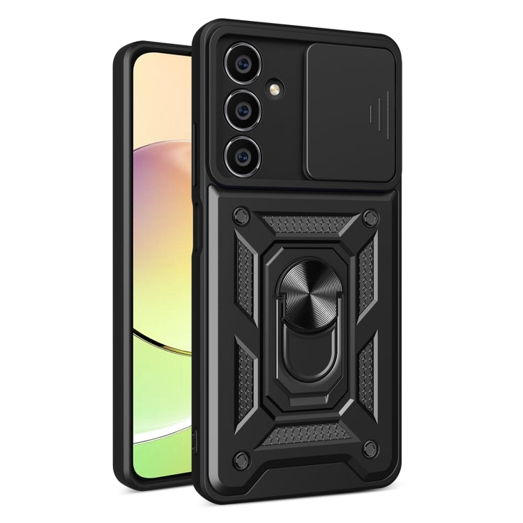 For Samsung Galaxy A05s Sliding Camera Cover Design TPU+PC Phone Case(Black) - Galaxy Phone Cases by buy2fix | Online Shopping UK | buy2fix