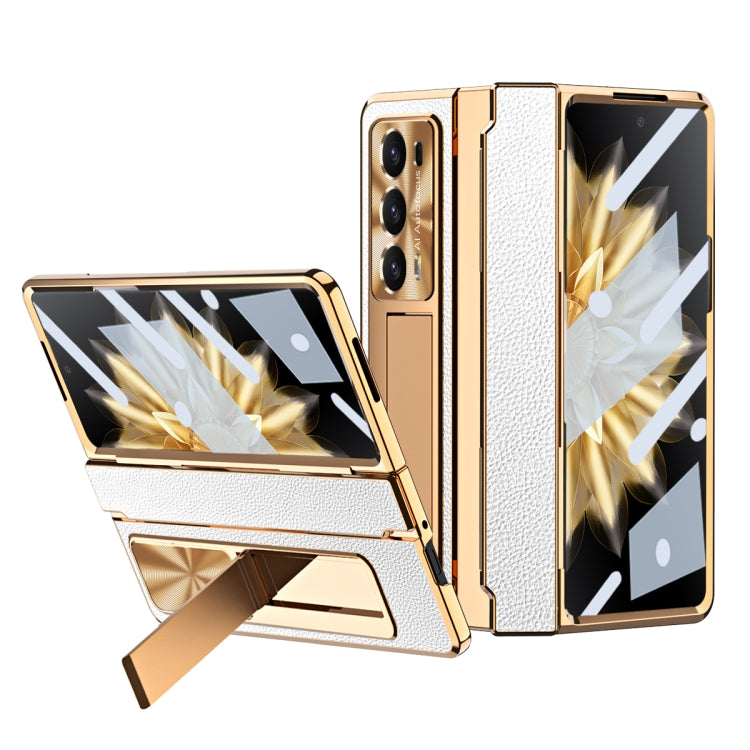 For Honor Magic V2 Shield Series Integrated Folding Phone Case(Silver+Gold) - Honor Cases by buy2fix | Online Shopping UK | buy2fix