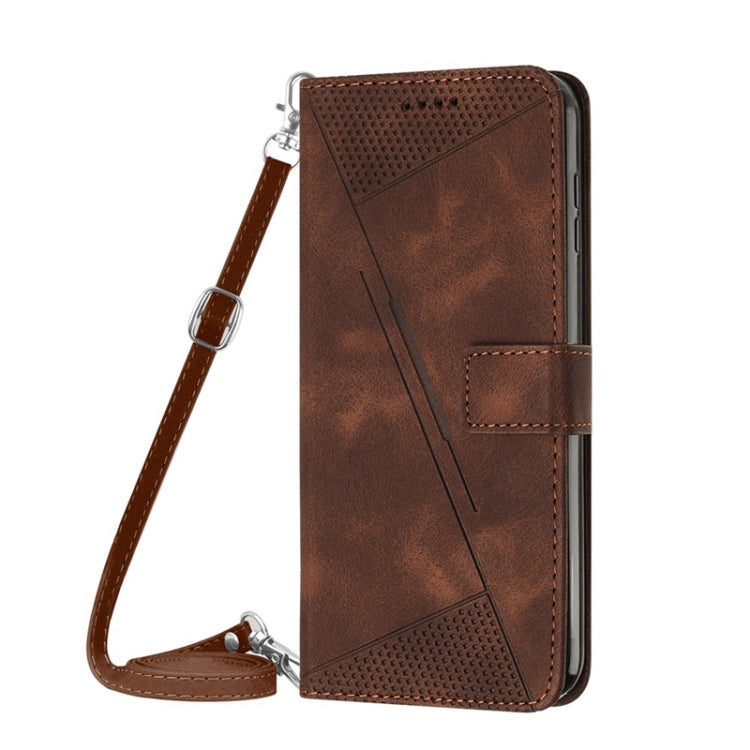 For Xiaomi 13 Pro Dream Triangle Leather Phone Case with Lanyard(Brown) - 13 Pro Cases by buy2fix | Online Shopping UK | buy2fix