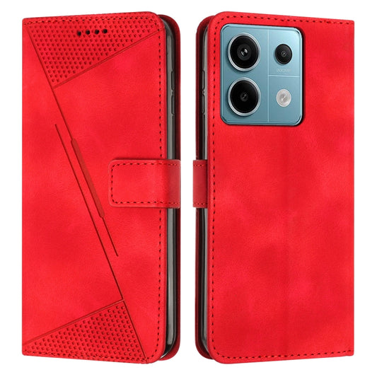 For Xiaomi Redmi Note 13 Pro 5G Dream Triangle Leather Phone Case with Lanyard(Red) - Note 13 Pro Cases by buy2fix | Online Shopping UK | buy2fix