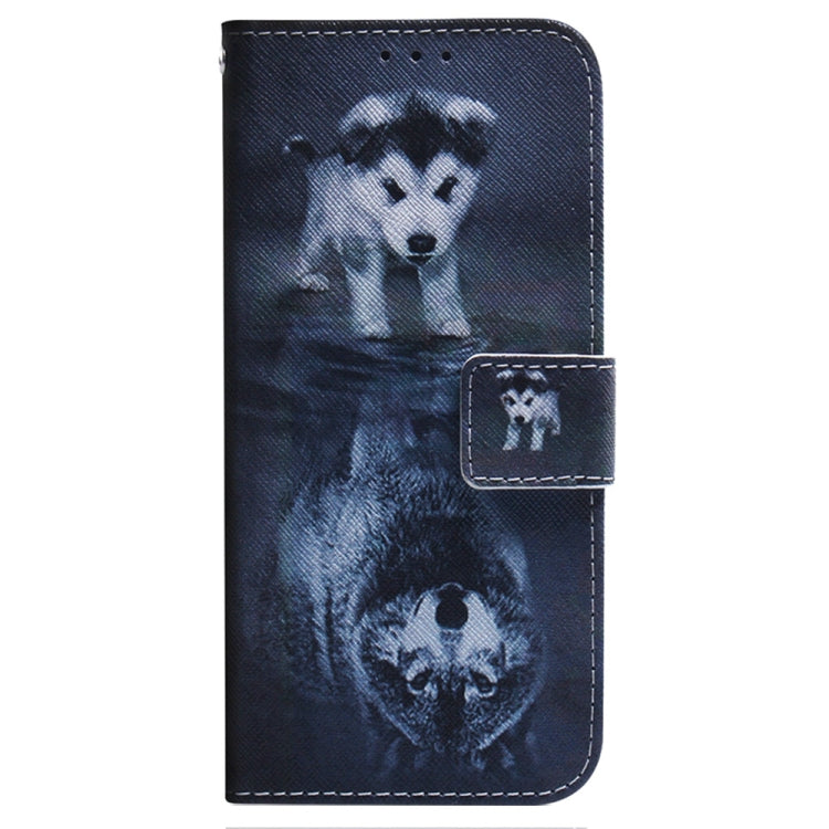 For OnePlus 13 Coloured Drawing Flip Leather Phone Case(Wolf and Dog) - OnePlus Cases by buy2fix | Online Shopping UK | buy2fix