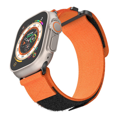 For Apple Watch Ultra 2 49mm AW Nylon Two-Section Watch Band(Orange) - Watch Bands by buy2fix | Online Shopping UK | buy2fix