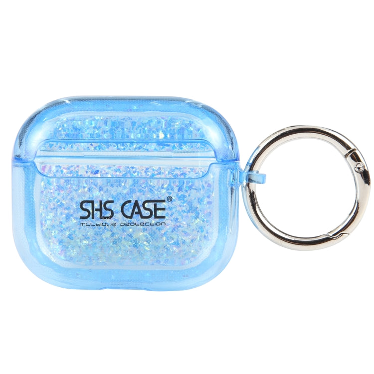 For AirPods Pro Flash Diamond Epoxy Bluetooth Earphone Protective Case(Blue) - For AirPods Pro by buy2fix | Online Shopping UK | buy2fix