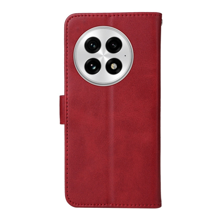 For OnePlus 13 Classic Calf Texture Flip Leather Phone Case(Red) - OnePlus Cases by buy2fix | Online Shopping UK | buy2fix