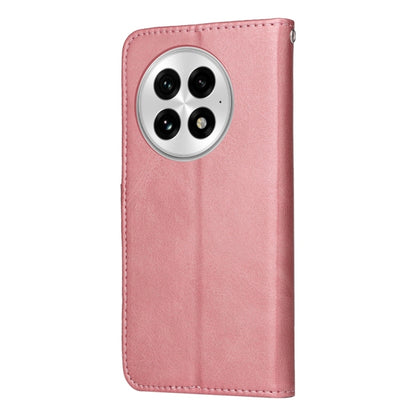 For OnePlus 13 Classic Calf Texture Flip Leather Phone Case(Rose Gold) - OnePlus Cases by buy2fix | Online Shopping UK | buy2fix