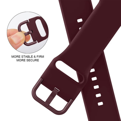 For Apple Watch Series 4 40mm Pin Buckle Silicone Watch Band(Wine Red) - Watch Bands by buy2fix | Online Shopping UK | buy2fix