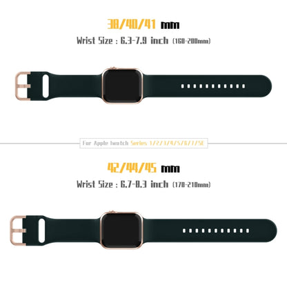 For Apple Watch Series 2 42mm Pin Buckle Silicone Watch Band(Dark Green) - Watch Bands by buy2fix | Online Shopping UK | buy2fix