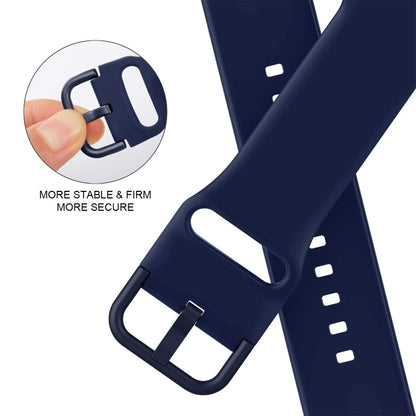 For Apple Watch Series 9 45mm Pin Buckle Silicone Watch Band(Midnight Blue) - Watch Bands by buy2fix | Online Shopping UK | buy2fix