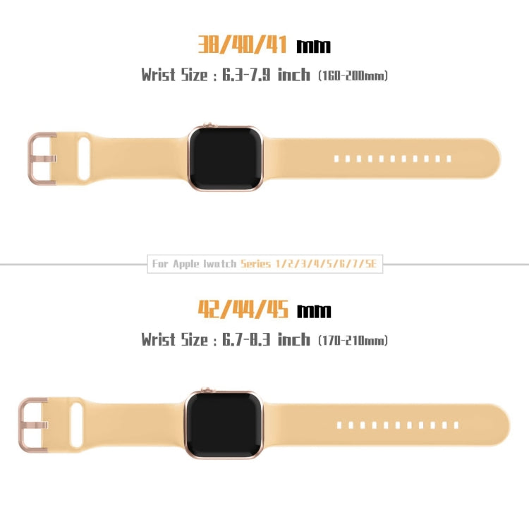 For Apple Watch SE 2023 40mm Pin Buckle Silicone Watch Band(Light Orange) - Watch Bands by buy2fix | Online Shopping UK | buy2fix