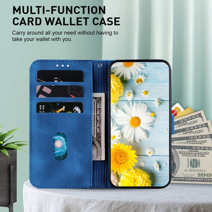 For Motorola Moto G Power 5G 2024 Lily Embossed Leather Phone Case(Dark Blue) - Motorola Cases by buy2fix | Online Shopping UK | buy2fix