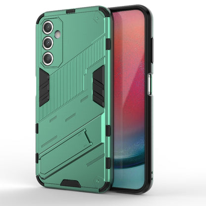 For Samsung Galaxy A25 5G Punk Armor 2 in 1 PC + TPU Shockproof Phone Case with Invisible Holder(Green) - Galaxy Phone Cases by buy2fix | Online Shopping UK | buy2fix