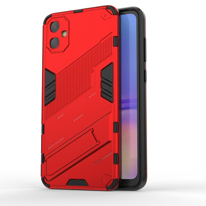 For Samsung Galaxy A05 4G Punk Armor 2 in 1 PC + TPU Shockproof Phone Case with Invisible Holder(Red) - Galaxy Phone Cases by buy2fix | Online Shopping UK | buy2fix
