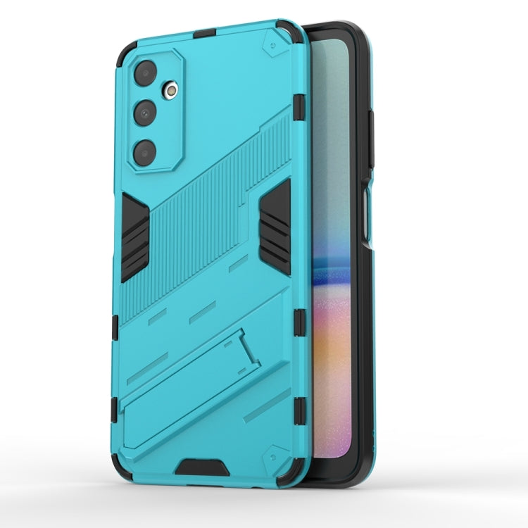 For Samsung Galaxy A05s 4G Punk Armor 2 in 1 PC + TPU Shockproof Phone Case with Invisible Holder(Blue) - Galaxy Phone Cases by buy2fix | Online Shopping UK | buy2fix