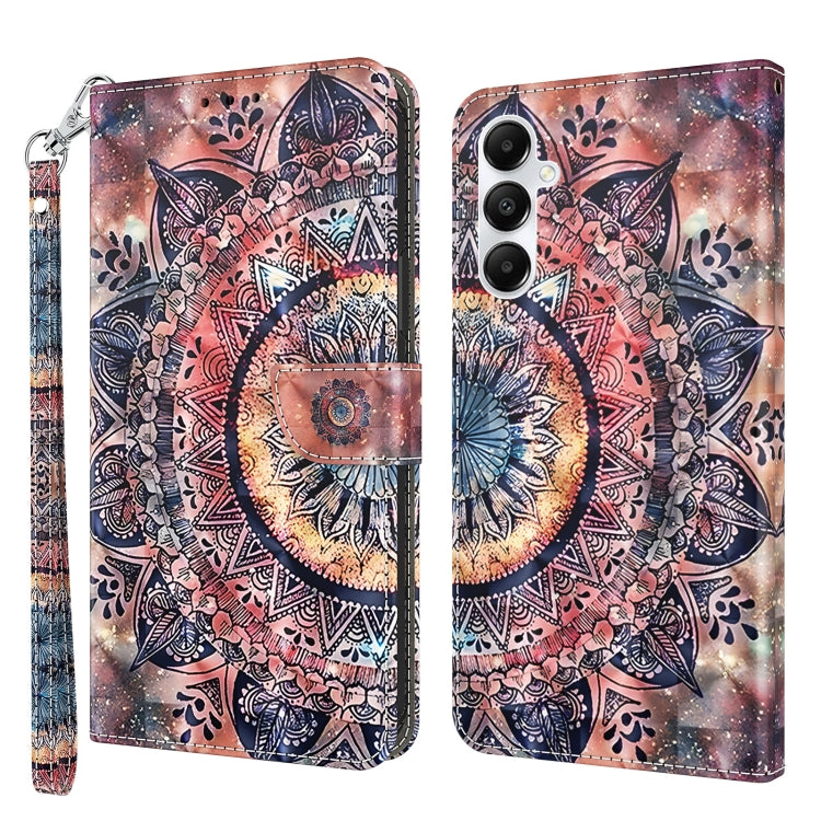 For Samsung Galaxy A05s 3D Painted Leather Phone Case(Colorful Mandala) - Galaxy Phone Cases by buy2fix | Online Shopping UK | buy2fix