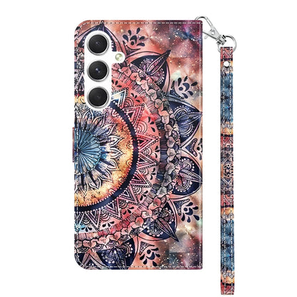 For Samsung Galaxy S24 5G 3D Painted Leather Phone Case(Colorful Mandala) - Galaxy S24 5G Cases by buy2fix | Online Shopping UK | buy2fix