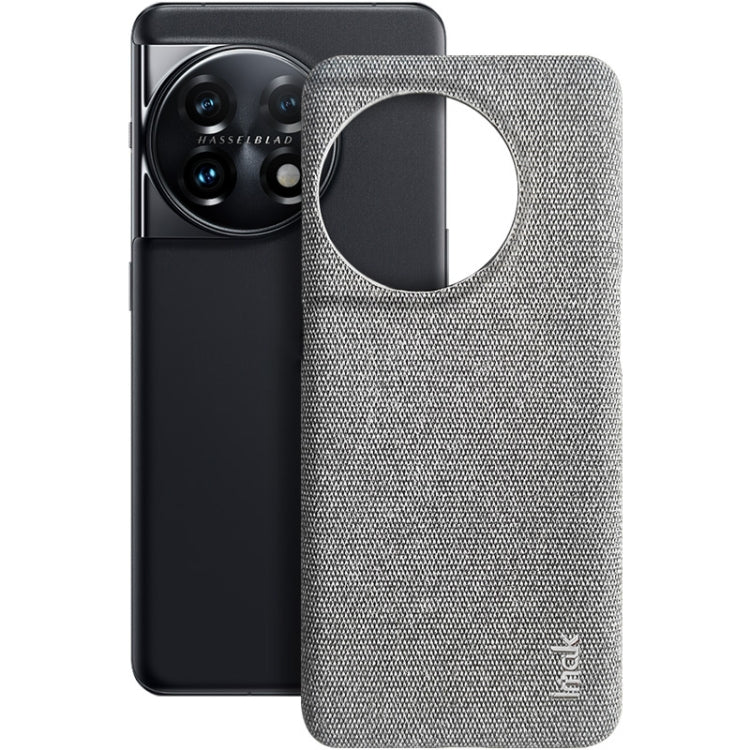 For OnePlus 11 5G imak Ruiyi Series Cloth Texture PU + PC Phone Case(Light Grey) - OnePlus Cases by imak | Online Shopping UK | buy2fix