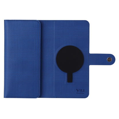 For iPhone 15 ViLi GHB Series MagSafe Magnetic Zipper Leather Phone Case(Blue) - iPhone 15 Cases by ViLi | Online Shopping UK | buy2fix