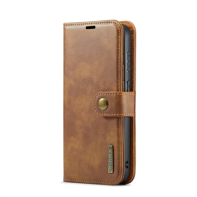 For Samsung Galaxy S24 5G DG.MING Crazy Horse Texture Detachable Magnetic Leather Case(Brown) - Galaxy S24 5G Cases by DG.MING | Online Shopping UK | buy2fix