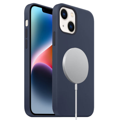 For iPhone 15 MagSafe Liquid Silicone Full Coverage Phone Case(Navy Blue) - iPhone 15 Cases by buy2fix | Online Shopping UK | buy2fix