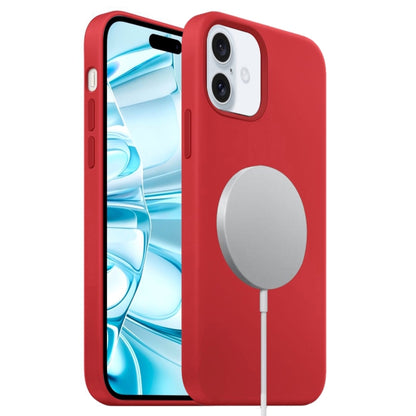 For iPhone 16 Plus Liquid Silicone Full Coverage MagSafe Phone Case(Red) - iPhone 16 Plus Cases by buy2fix | Online Shopping UK | buy2fix