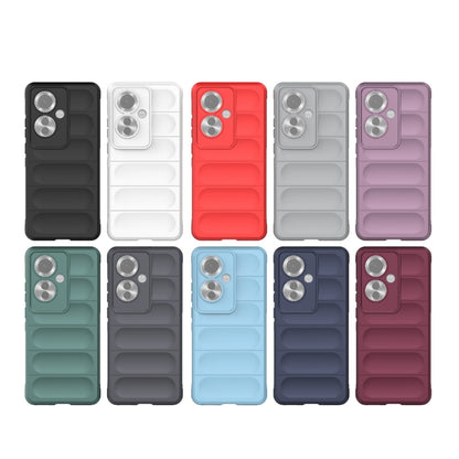 For OPPO Reno11 F 5G Global Magic Shield TPU + Flannel Phone Case(Grey) - Reno11 F Cases by buy2fix | Online Shopping UK | buy2fix