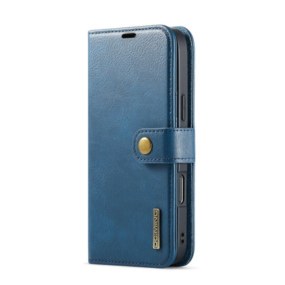 For iPhone 16 Pro DG.MING Crazy Horse Texture Detachable Magnetic Leather Phone Case(Blue) - iPhone 16 Pro Cases by DG.MING | Online Shopping UK | buy2fix