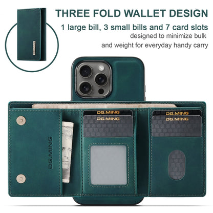 For iPhone 16 Pro DG.MING M1 Series 3-Fold Multi Card Wallet Leather Phone Case(Green) - iPhone 16 Pro Cases by DG.MING | Online Shopping UK | buy2fix