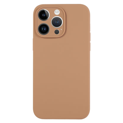 For iPhone 13 Pro Max Pure Color Liquid Silicone Fine Pore Phone Case(Light Brown) - iPhone 13 Pro Max Cases by buy2fix | Online Shopping UK | buy2fix