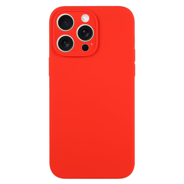 For iPhone 16 Pro Pure Color Liquid Silicone Fine Pore Phone Case(Red) - iPhone 16 Pro Cases by buy2fix | Online Shopping UK | buy2fix