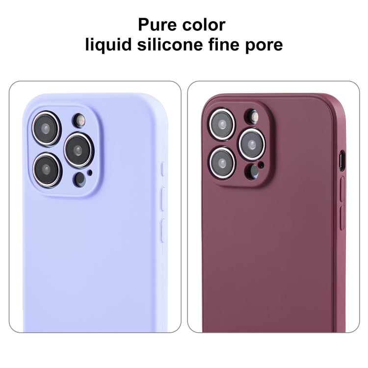 For iPhone 16 Pro Max Pure Color Liquid Silicone Fine Pore Phone Case(Light Purple) - iPhone 16 Pro Max Cases by buy2fix | Online Shopping UK | buy2fix