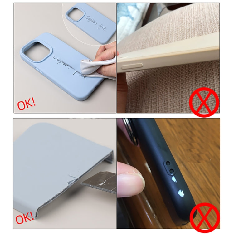 For iPhone 16 Pro Max Pure Color Liquid Silicone Fine Pore Phone Case(Antique White) - iPhone 16 Pro Max Cases by buy2fix | Online Shopping UK | buy2fix