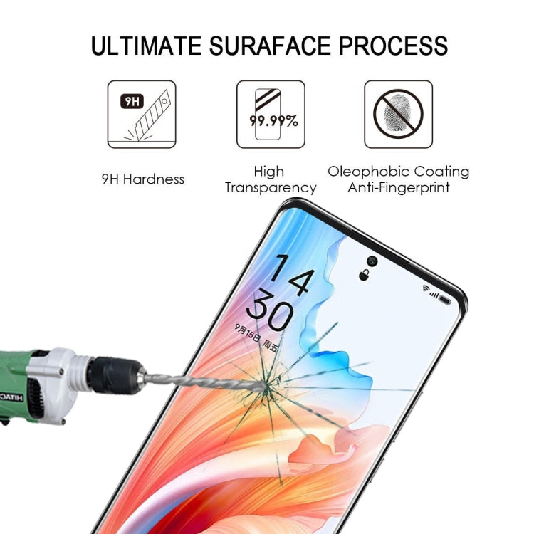 For OPPO A2 Pro 9H HD 3D Curved Edge Tempered Glass Film(Black) - A2 Pro Tempered Glass by buy2fix | Online Shopping UK | buy2fix