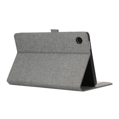 For Samsung Galaxy Tab A9 Horizontal Flip TPU + Fabric PU Leather Tablet Case(Grey) - Galaxy Tab A9 by buy2fix | Online Shopping UK | buy2fix