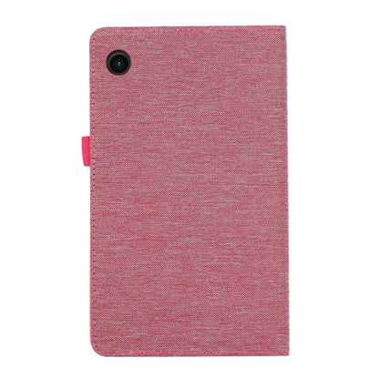 For Samsung Galaxy Tab A9+ Horizontal Flip TPU + Fabric PU Leather Tablet Case(Rose Red) - Galaxy Tab A9+ by buy2fix | Online Shopping UK | buy2fix