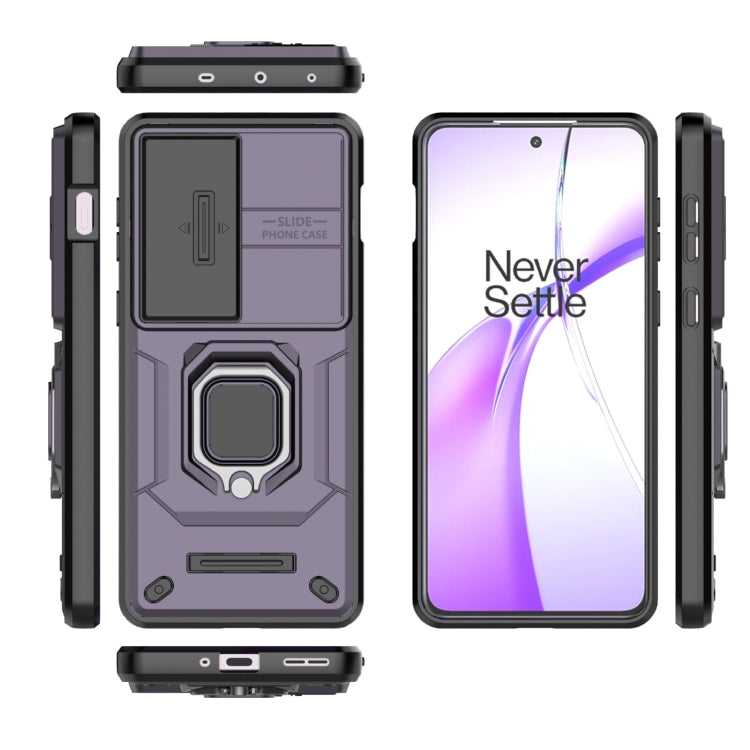 For OnePlus ACE 3V Sliding Camshield TPU + PC Shockproof Phone Case with Holder(Purple) - OnePlus Cases by buy2fix | Online Shopping UK | buy2fix