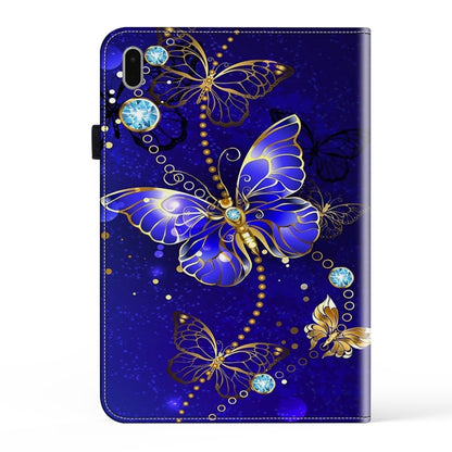 For Samsung Galaxy Tab S9 Crystal Texture Painted Leather Tablet Case(Diamond Butterflies) - Galaxy Tab S9 Cases by buy2fix | Online Shopping UK | buy2fix